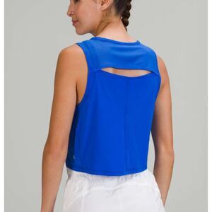 Women Lululemon Sculpt Cropped Tank Top Classic Fit in Blazer Blue Tone